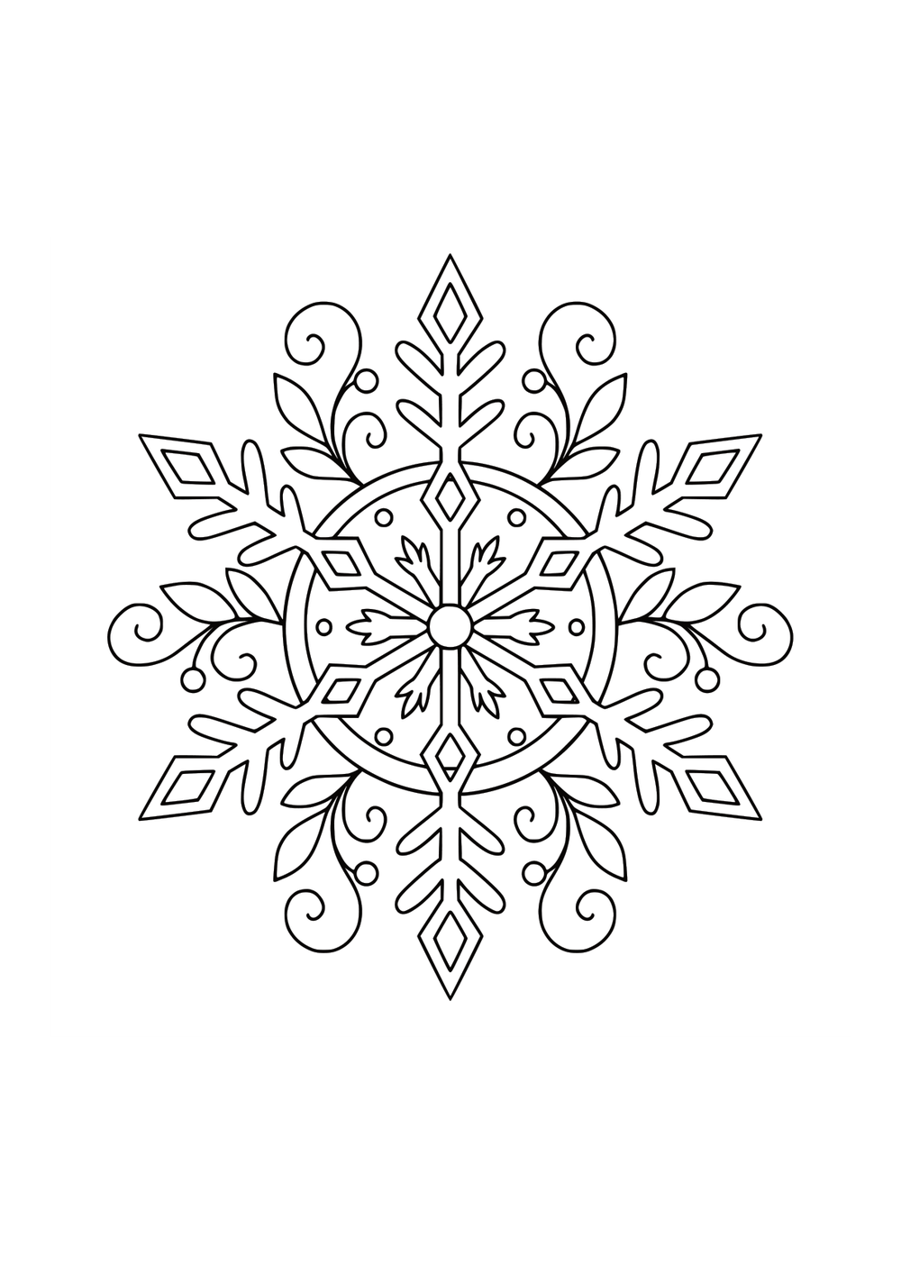 Frostflake coloring page