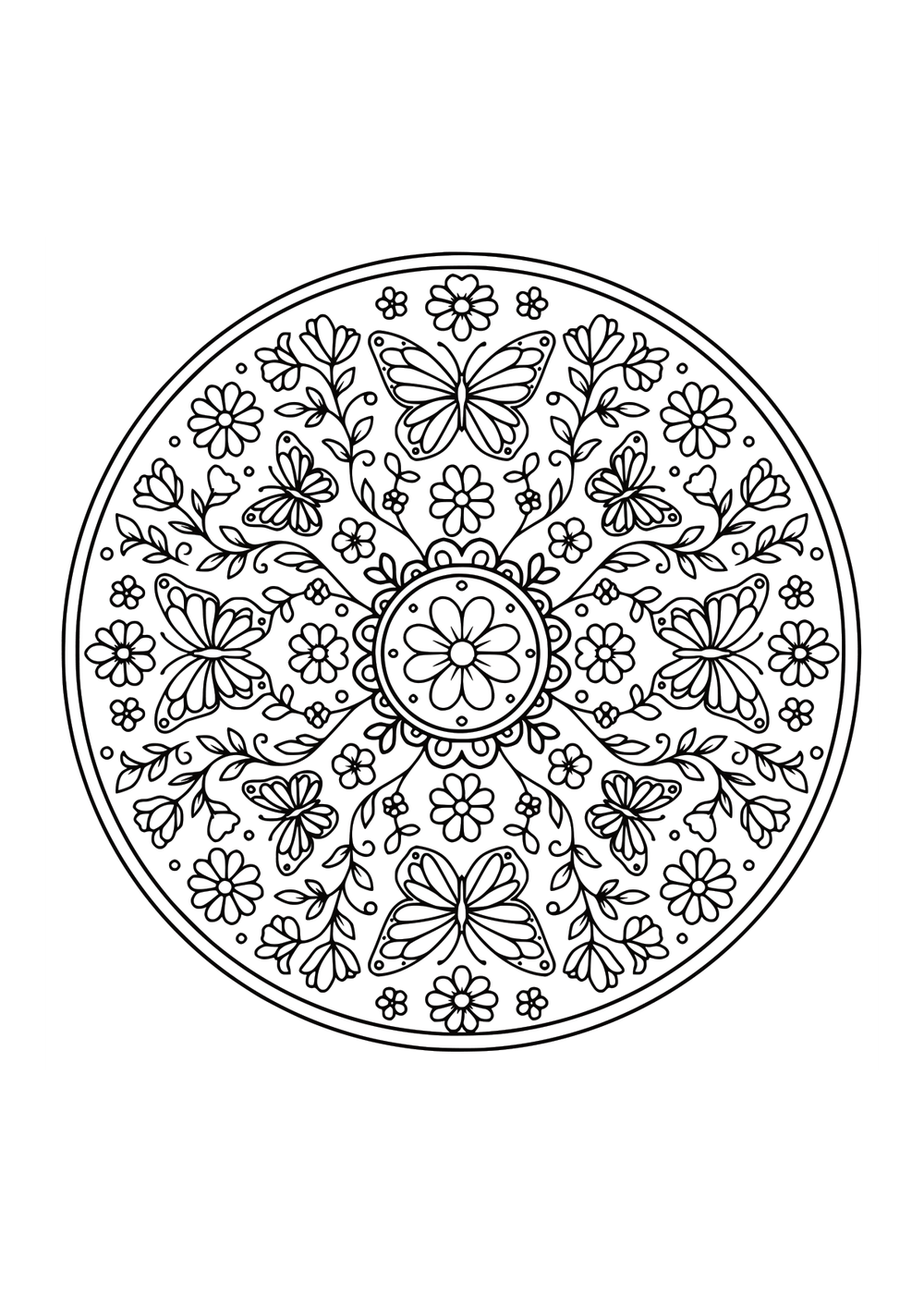 Garden Circle coloring page