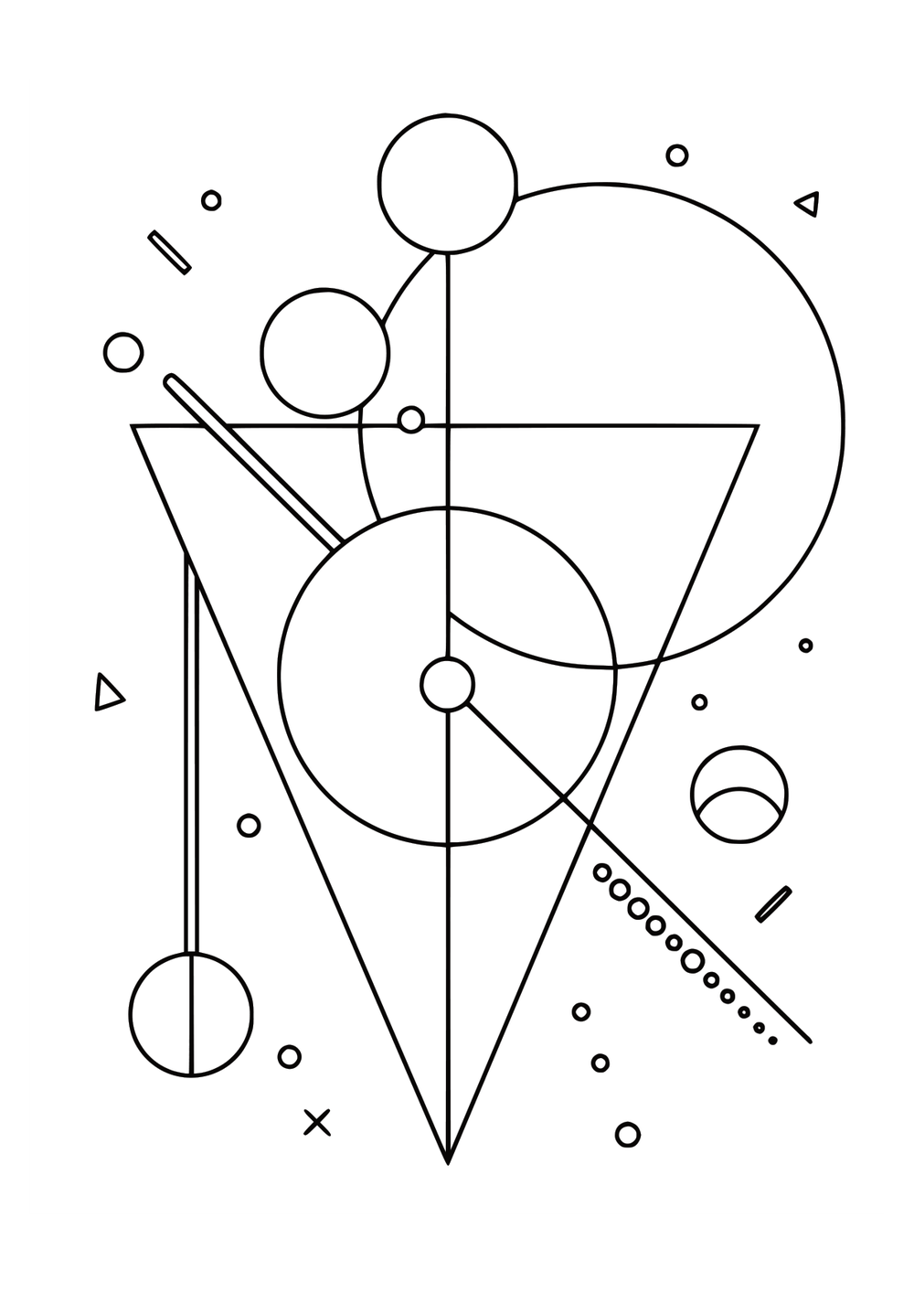 Geometric Orbit coloring page