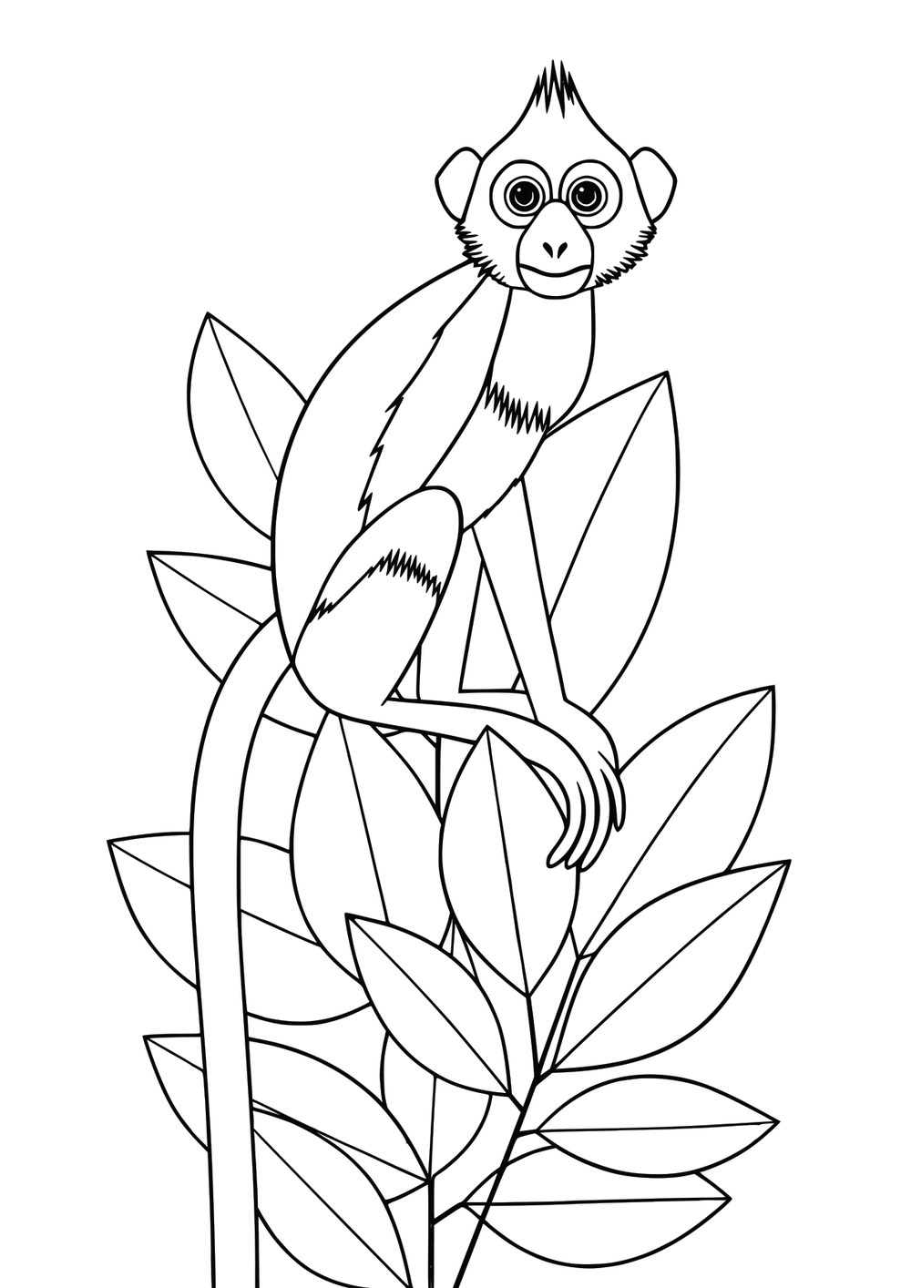 Jungle Monkey coloring page