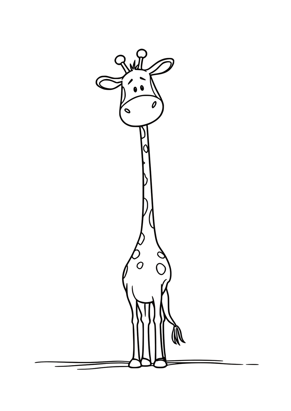 Little Giraffe coloring page