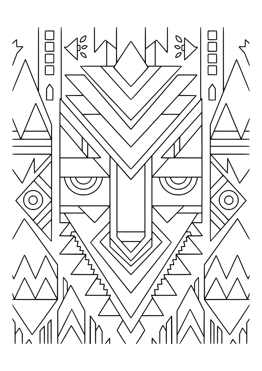 Mask of Patterns coloring page