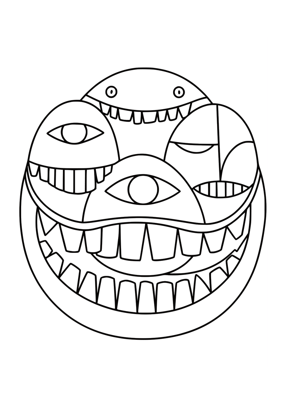 Monster Mood coloring page