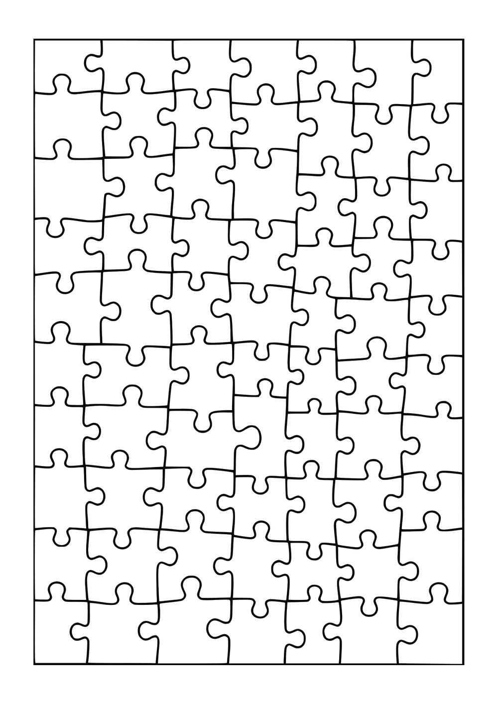 Puzzle Pieces coloring page