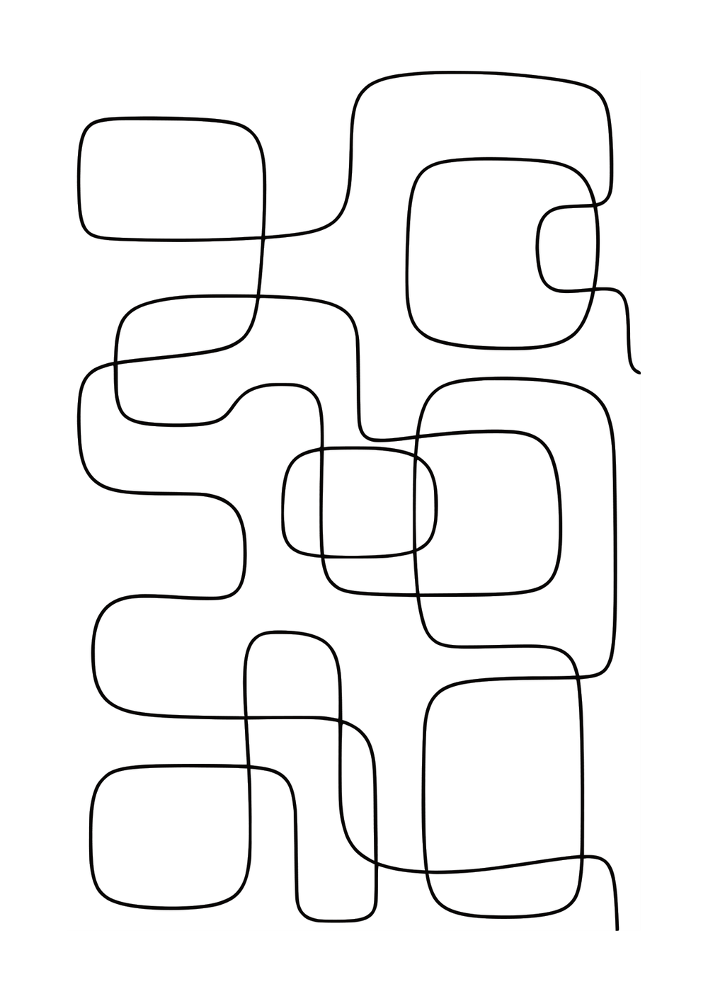 Retro Loops coloring page