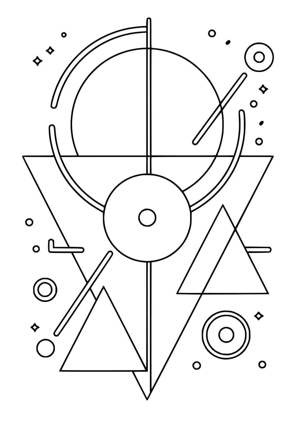 Sacred Geometry coloring page