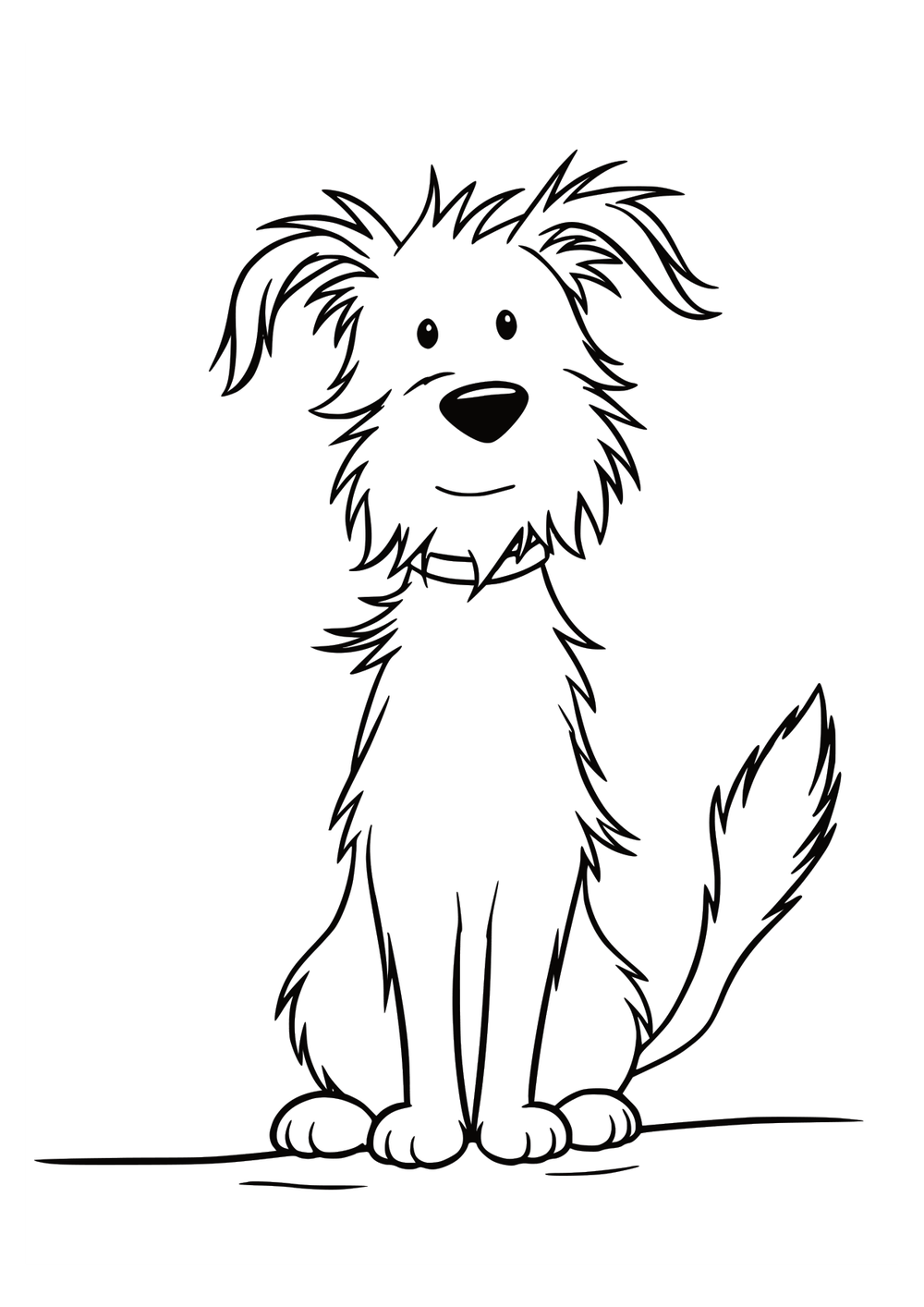 Scruffy Puppy coloring page