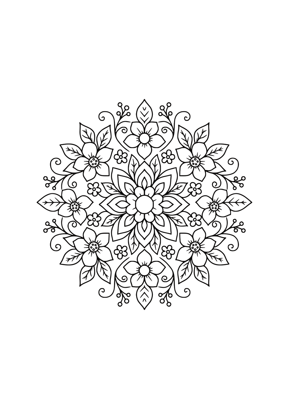 Snow Blossom coloring page