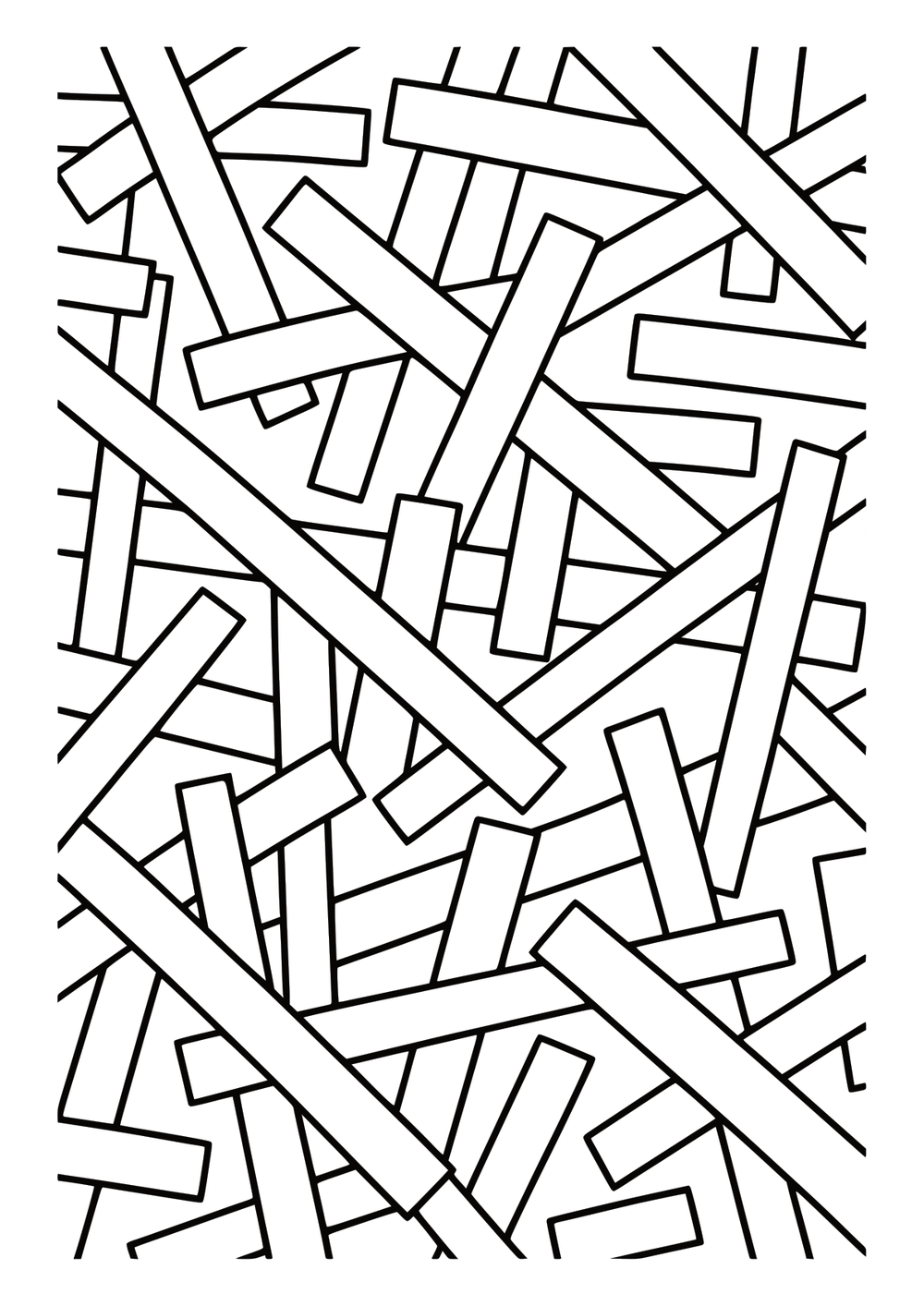Tangled Sticks coloring page