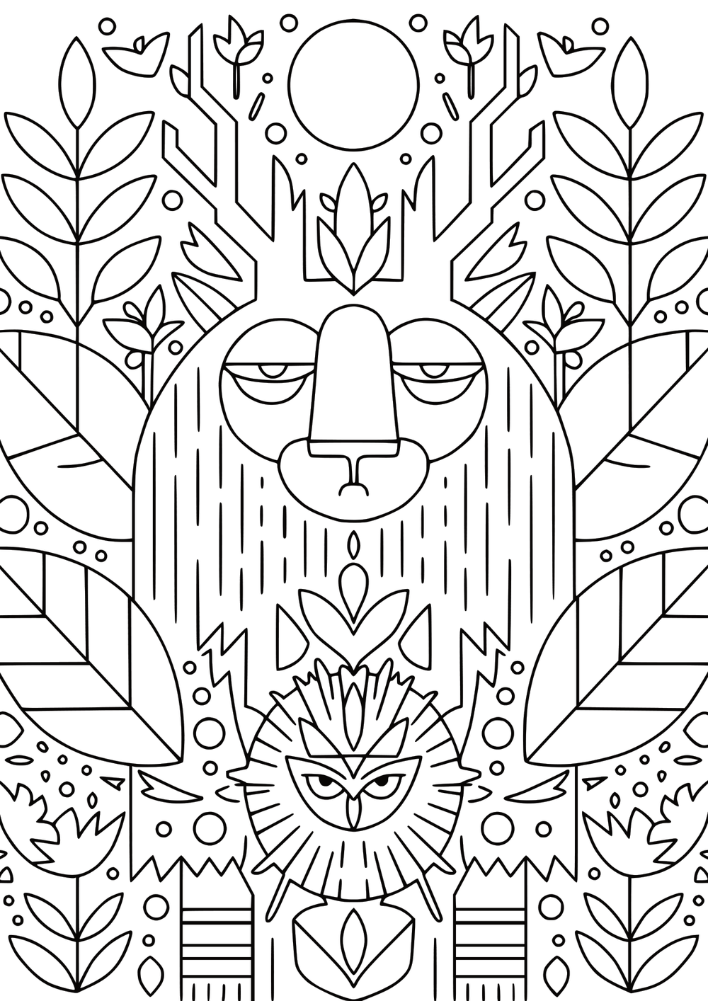 Tribal Harmony coloring page