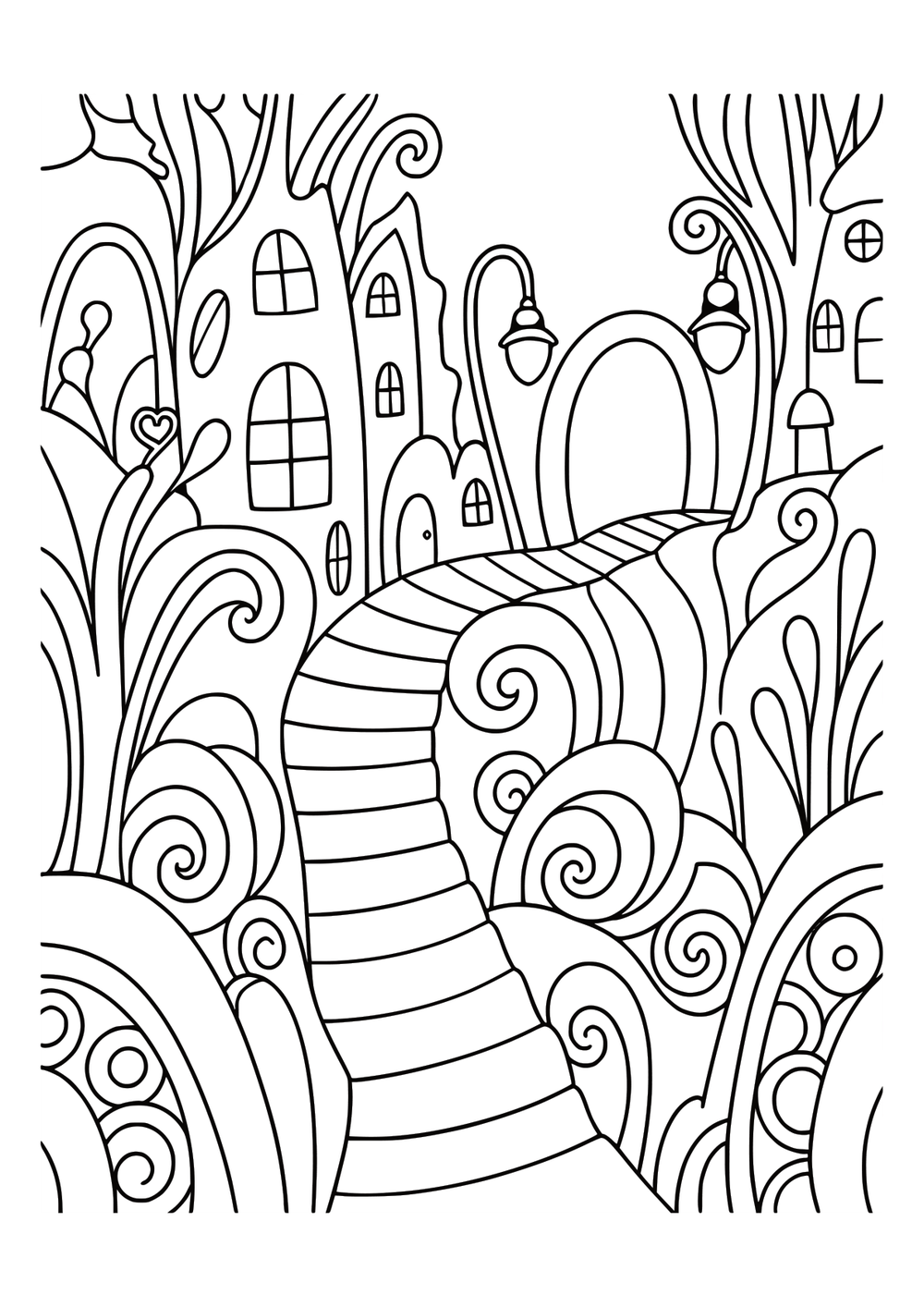 Whimsical Patterns coloring page