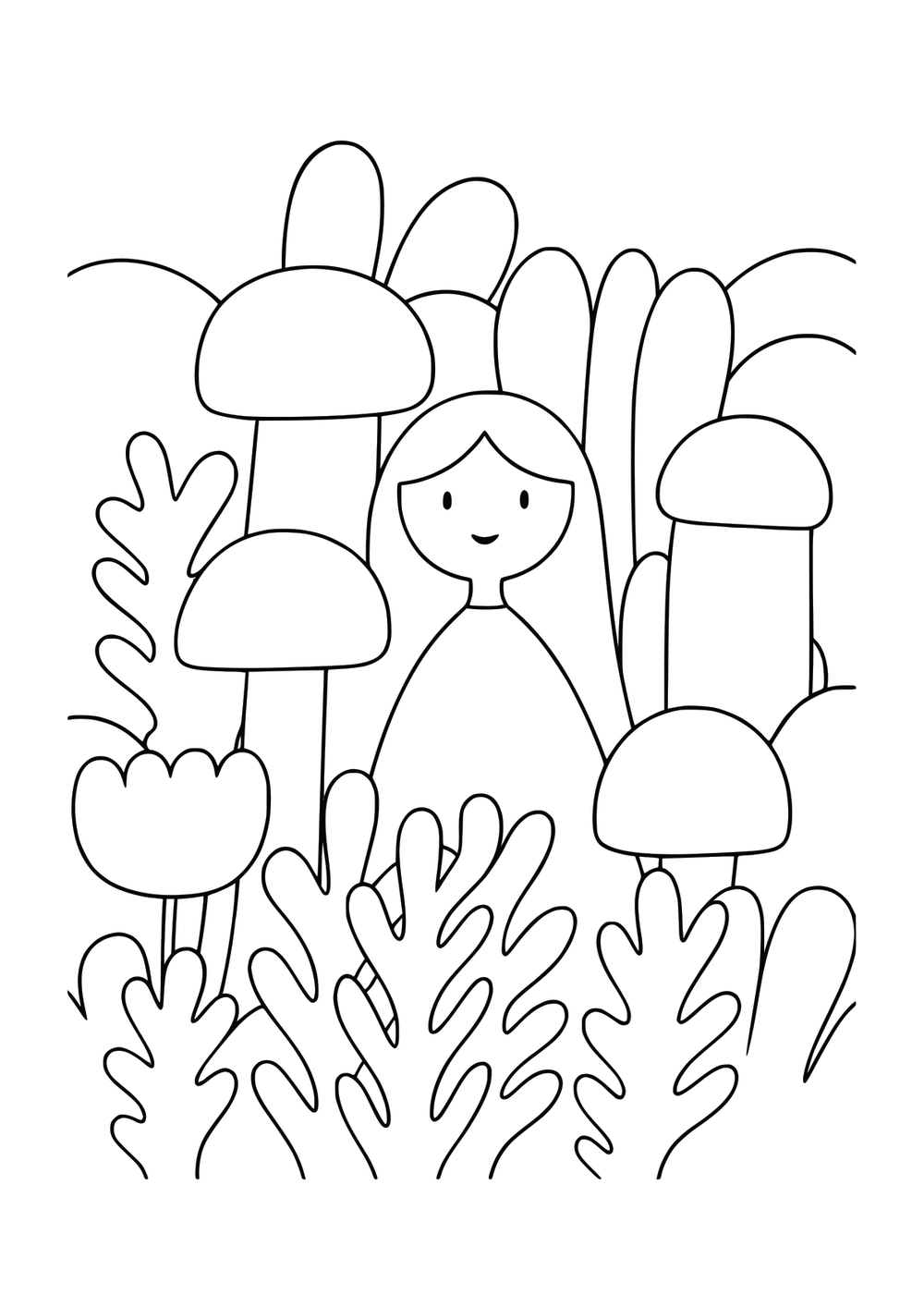 Woodland Friend coloring page